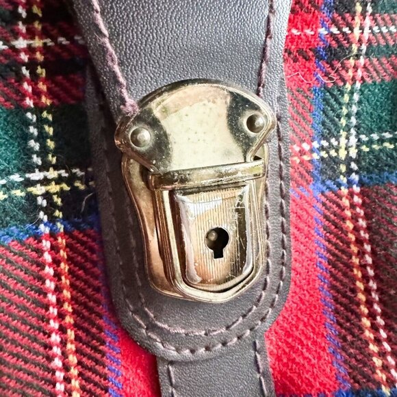 Vintage 1960s Yoshida Porter Tokyo Red Plaid Doctor's Bag - Picture 5 of 13